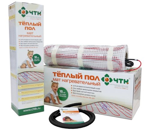 Теплый пол под плитку двухжильный ЧТК МНД-160-1,0-160 1,0м2 (0,5 х2,0м) 160Вт картинка